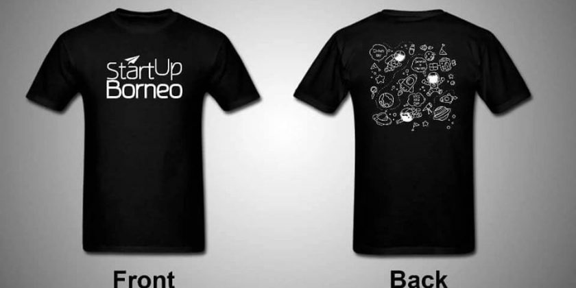 [MERCHANDISE]StartUp Borneo Round Neck T-Shirt in Black