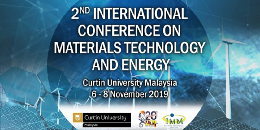 Curtin Malaysia hosting International Conference on Materials Technology and Energy in November