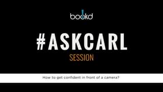 #ASKCARL anything about the industry or your career.
 Today’s topic  How to get …