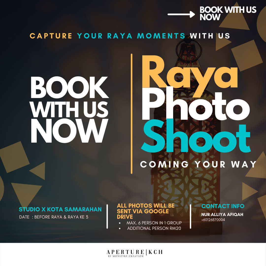 Open Booking for Studio Family Portrait for Raya 2021. Book with us now