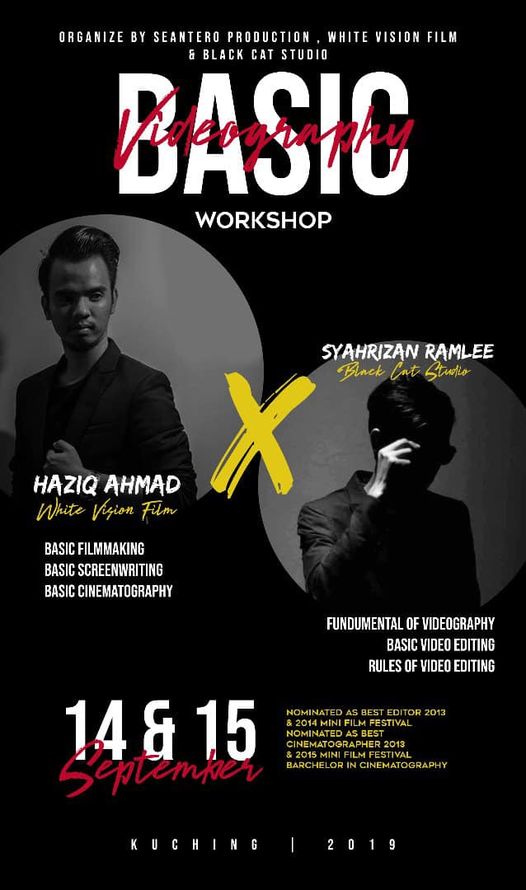 hello gaisss!!! we are conducting workshop in BASIC VIDEOGRAPHY on 14&15 SEP…
